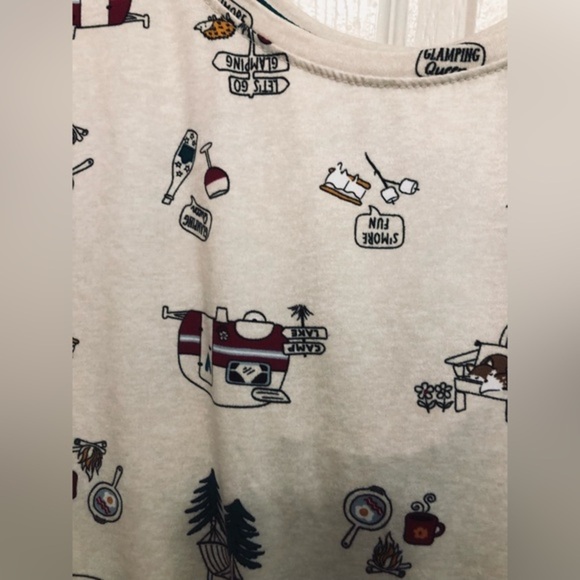 Glamping s'mores 2-piece Women’s plus size shirt & joggers pajama set size 3XL - Picture 9 of 14